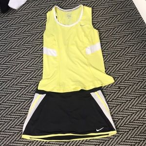 Beautiful yellow and charcoal tennis/golf outfit